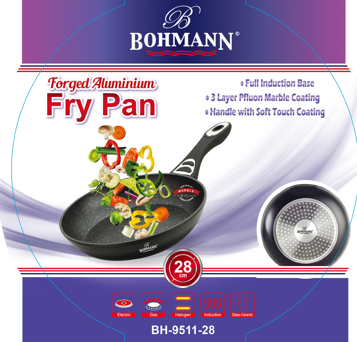 Bohmann BH-9511 Kovácsolt Alumínium Serpenyő