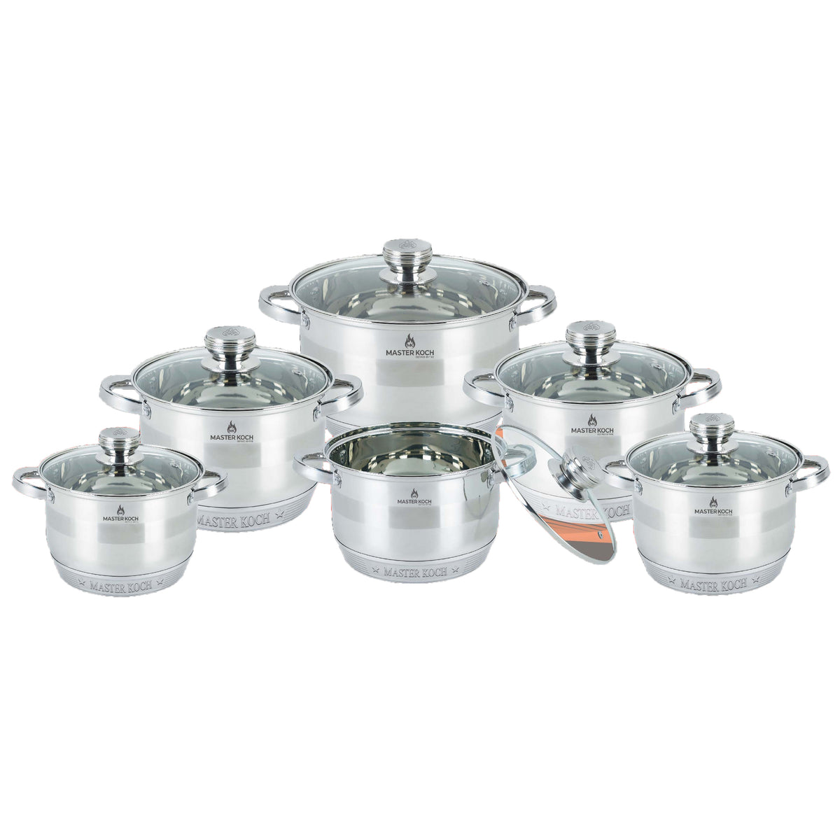 Set de vase din oțel inoxidabil Master Koch MK-1275N