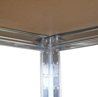 AVIMAX® - 1 DB - polcos szekrény, fém, 5 db MDF polc, 180x90x40 cm, 175 kg/polc, csavar nélküli rögzítés, pattintással, horganyzott acél keret
