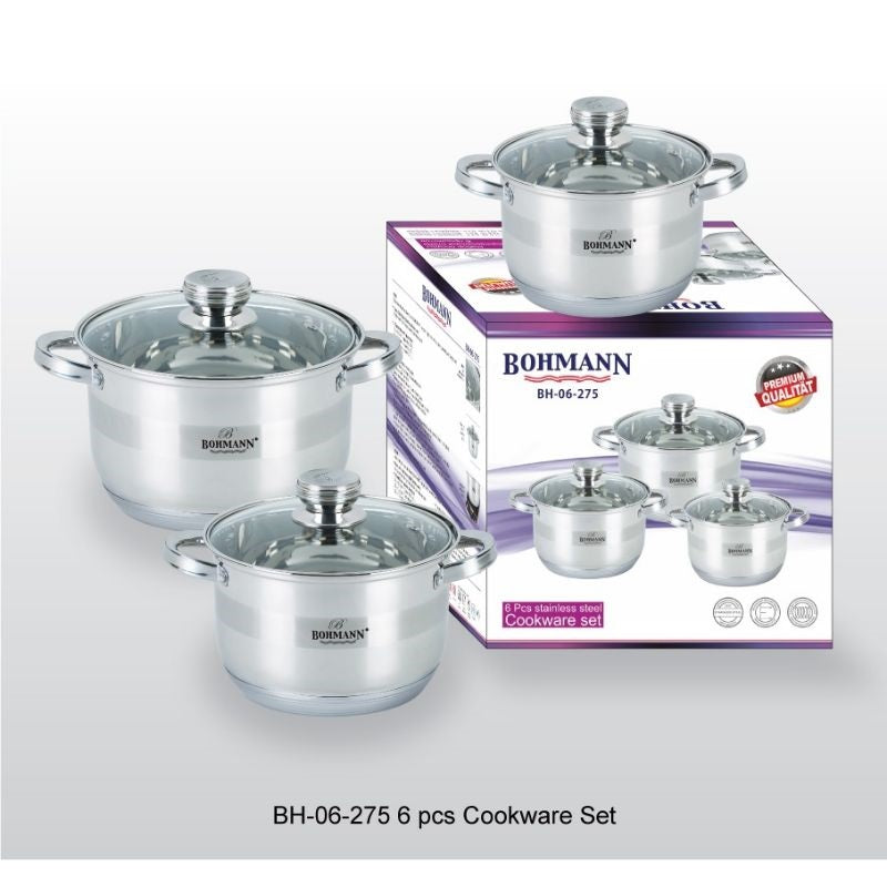 Bohmann BH-06-275 6-Piece Stainless Steel Cookware Set