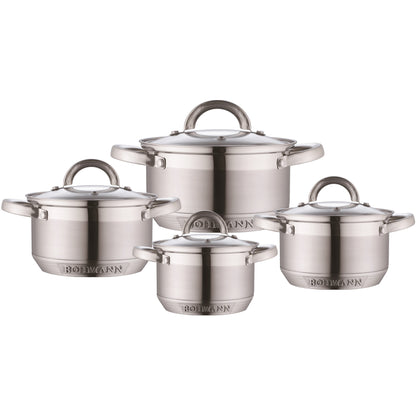 Set de vase de gătit Bohmann BH-0716 din oțel inoxidabil, 8 piese