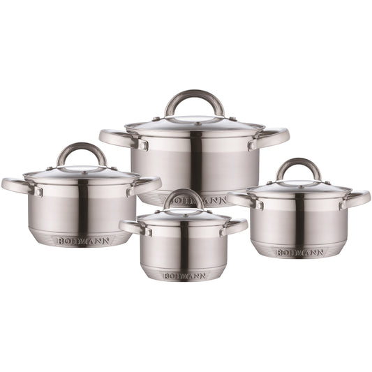 Set de vase de gătit Bohmann BH-0716 din oțel inoxidabil, 8 piese