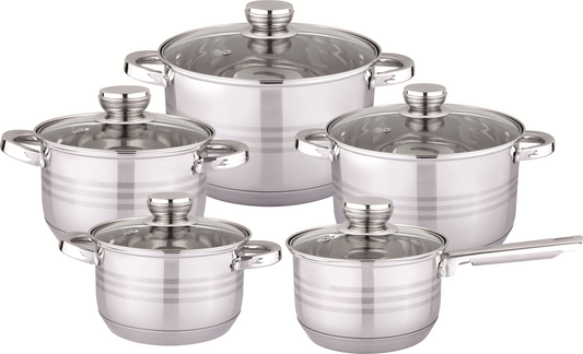 Bohmann 10 darabos rozsdamentes acél edénykészlet – BH-1242-10