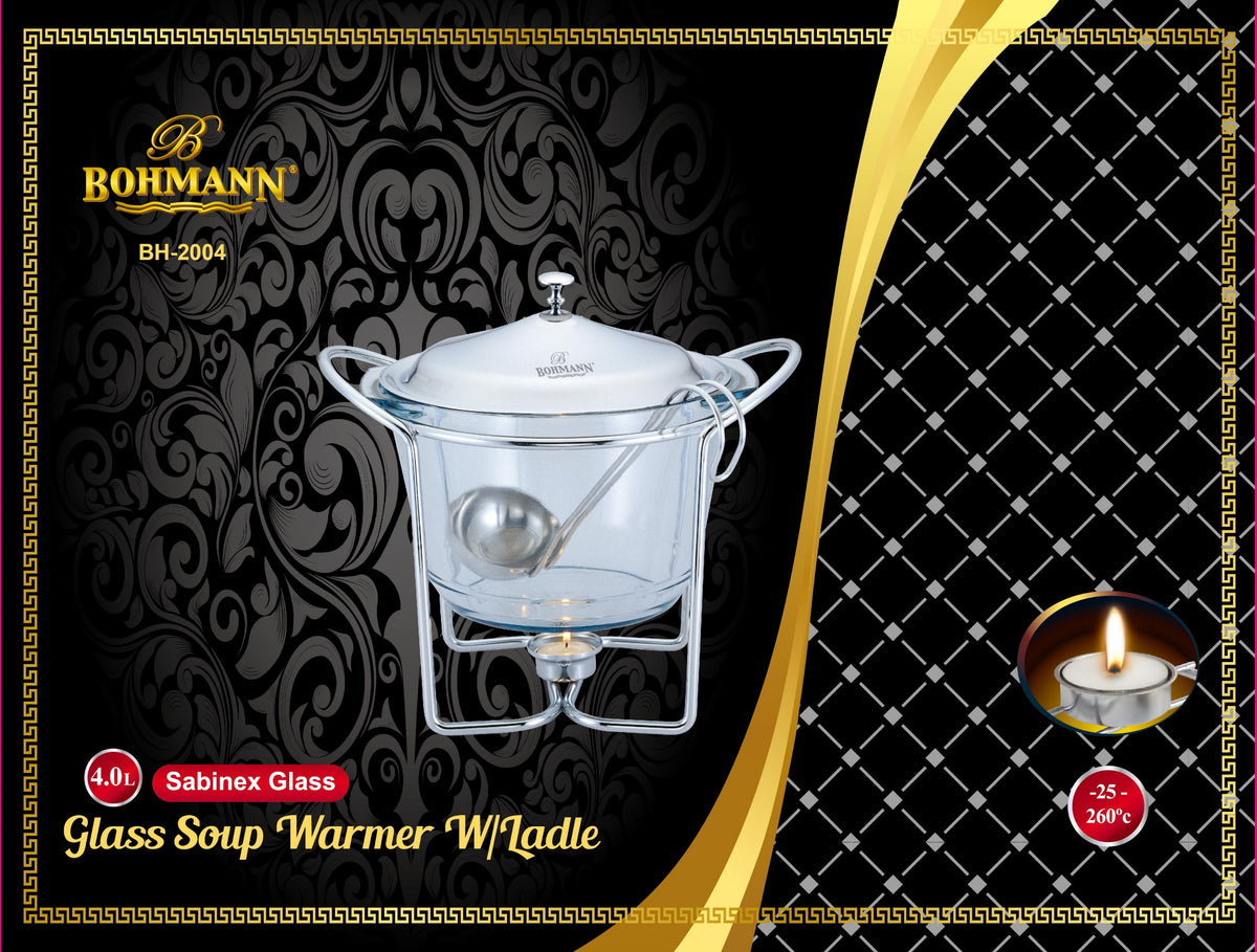Bohmann Glass Soup Warmer W/Ladle Sabinex Glass– BH-2004