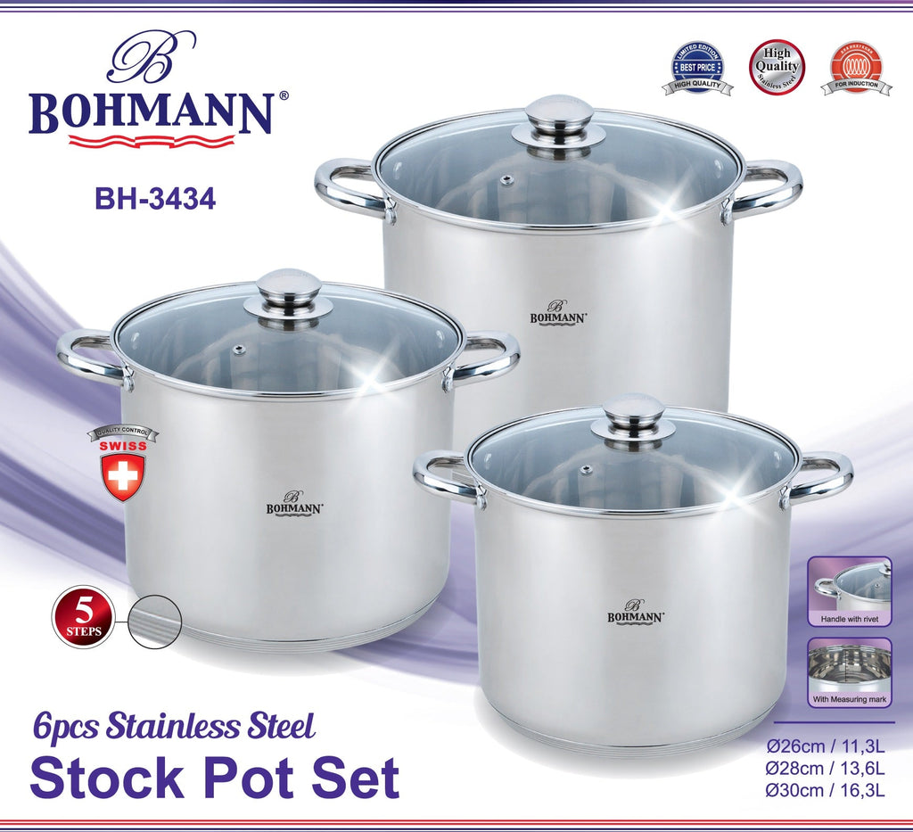 Bohmann BH-3434 packaging specs, 26cm/28cm/30cm