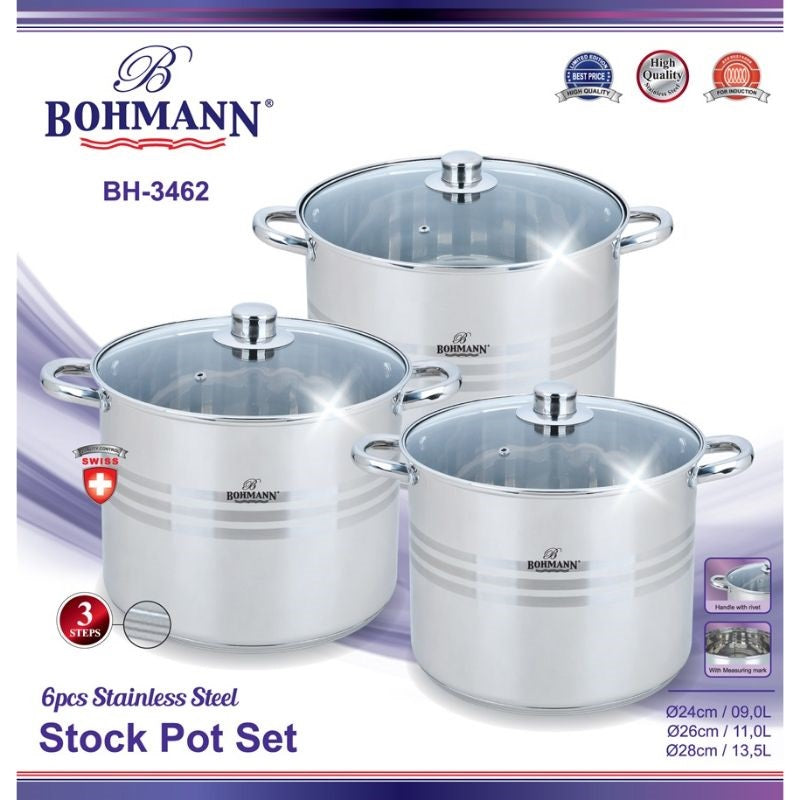 Bohmann BH-3462 stock pot set packaging