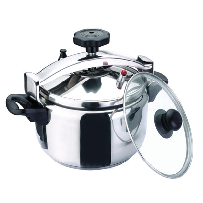 Bohmann BH-3511 11L rozsdamentes acél kukta üvegfedővel