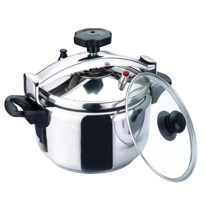Bohmann BH-3515 15L rozsdamentes acél kukta üvegfedővel
