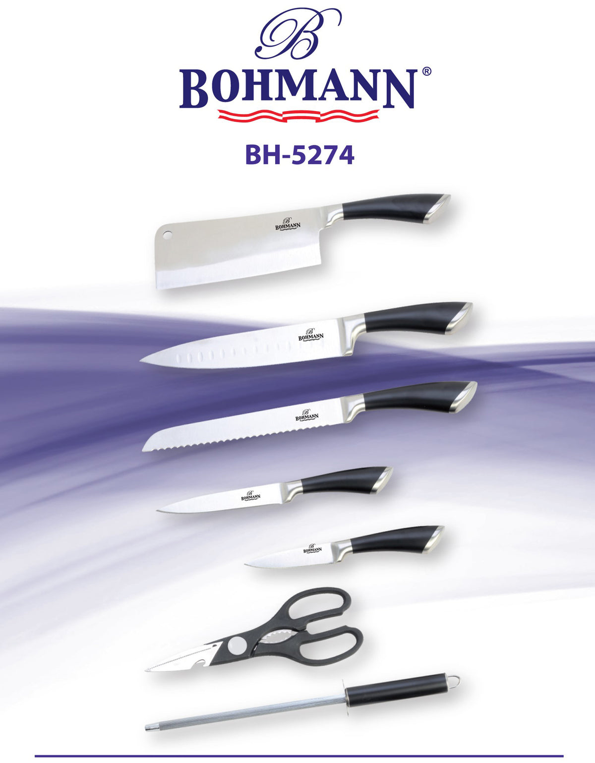 Bohmann BH-5274 8 darabos rozsdamentes acél késkészlet