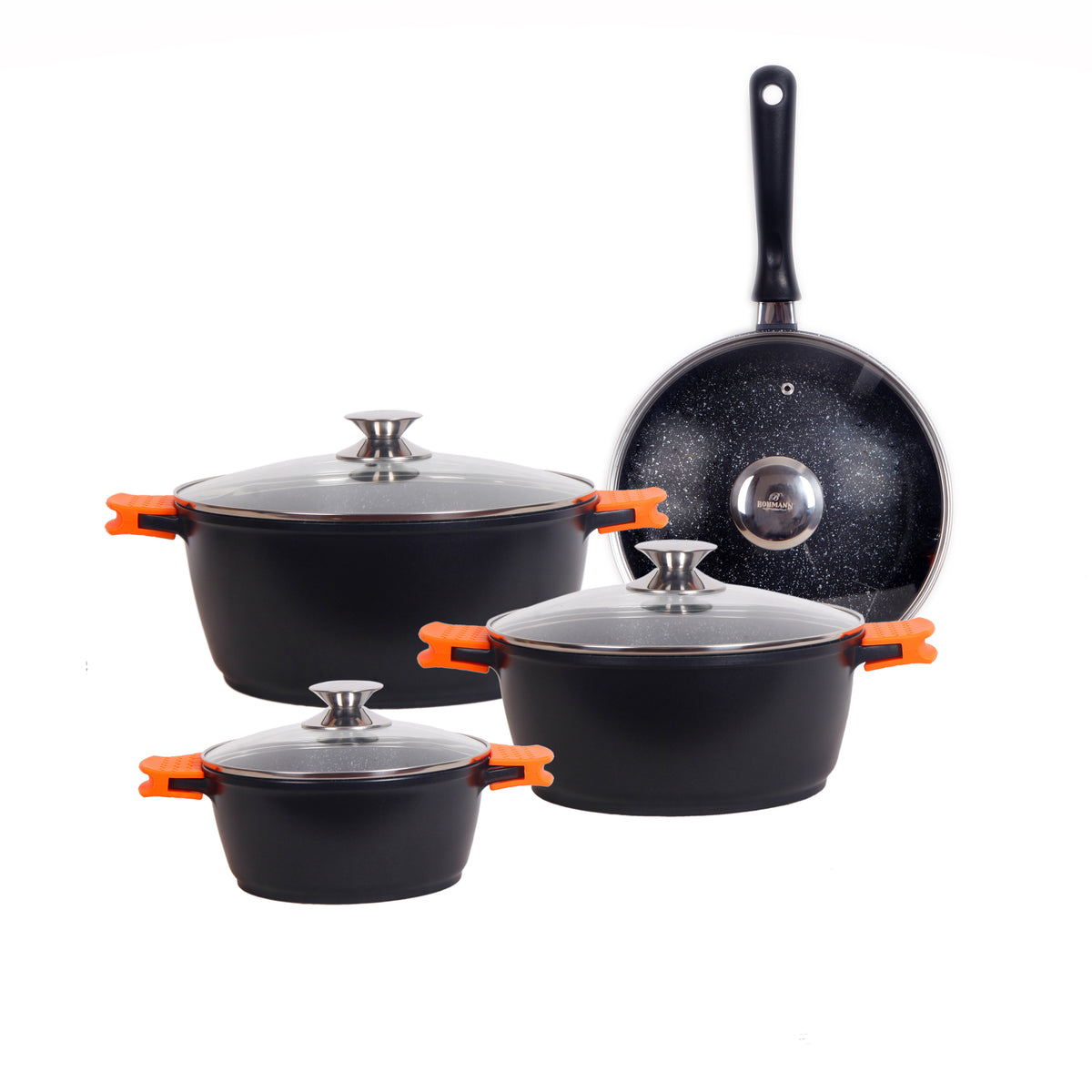 Bohmann BH-6018MRB 8 darabos alumínium edénykészlet