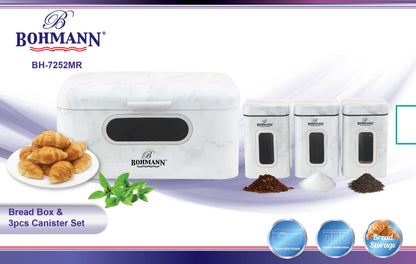 Bohmann BH-7252MR Kenyértartó és 3 db-os Tartály Készlet