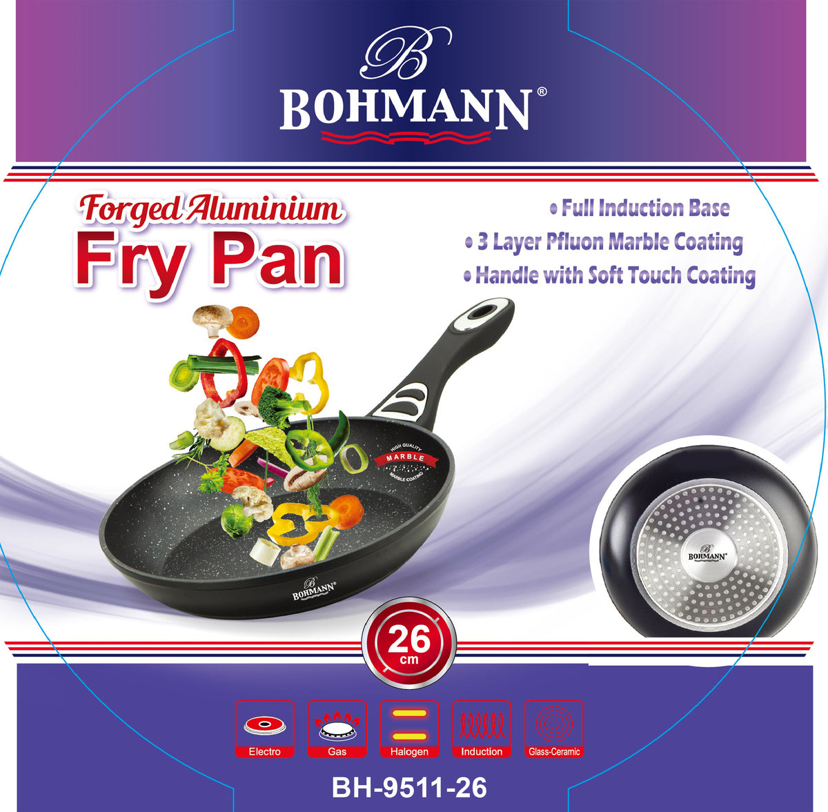 Bohmann BH-9511 Kovácsolt Alumínium Serpenyő