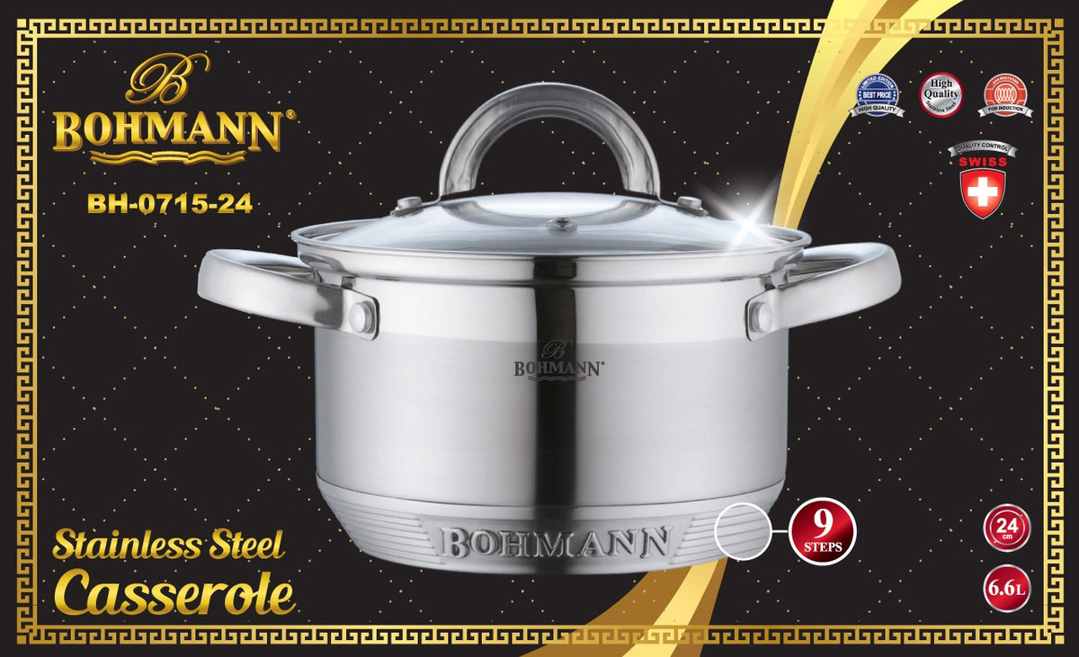 Caserola Bohmann din oțel inoxidabil BH-0715-24