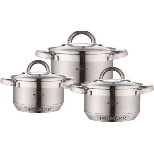 Bohmann 6 darabos rozsdamentes acél edénykészlet – BH 0715