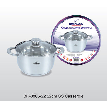 Bohmann rozsdamentes acél lábas – BH-0805-22