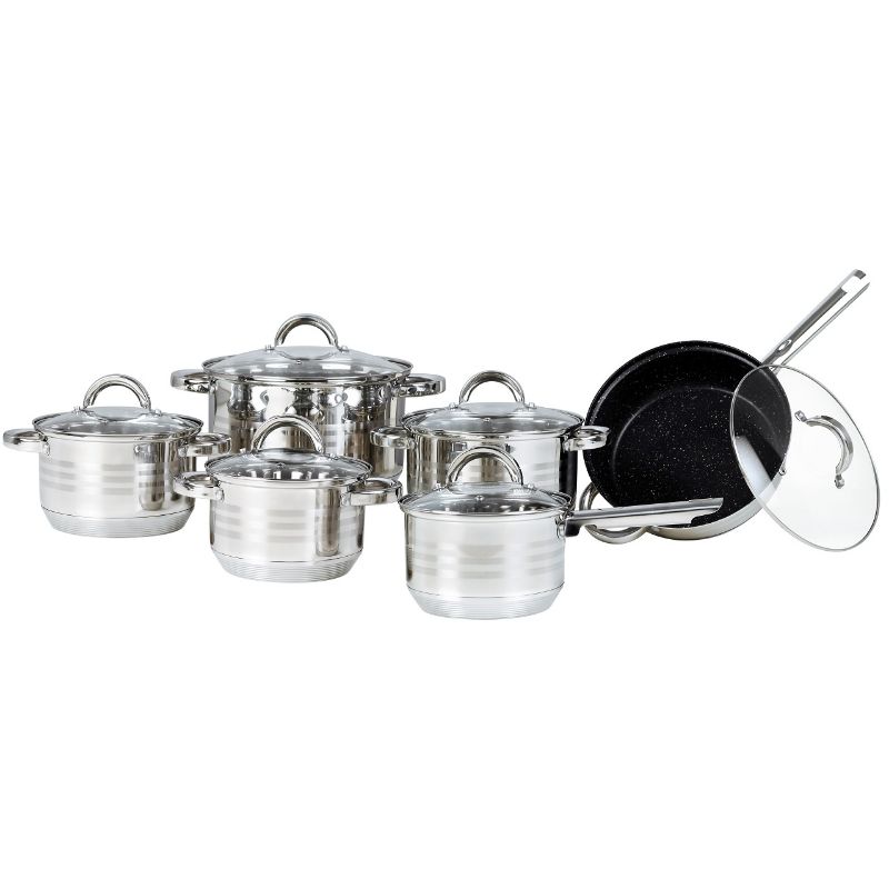 Bohmann 12 darabos rozsdamentes acél edénykészlet BH-0922MRB