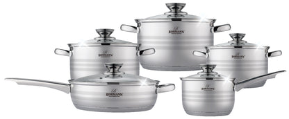 Bohmann 10 darabos rozsdamentes acél edénykészlet – BH-1510MRB