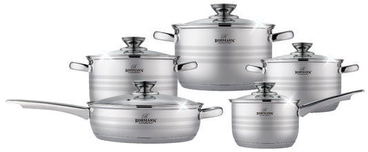 Bohmann 10 darabos rozsdamentes acél edénykészlet – BH-1510MRB