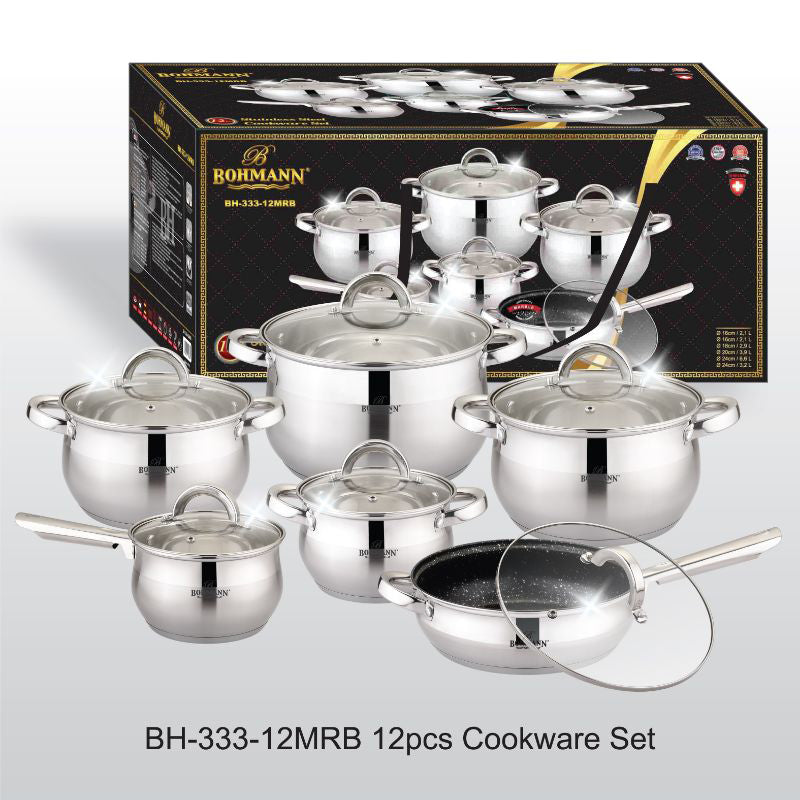 Bohmann 12 részes edénykészlet BH-333-12MRB