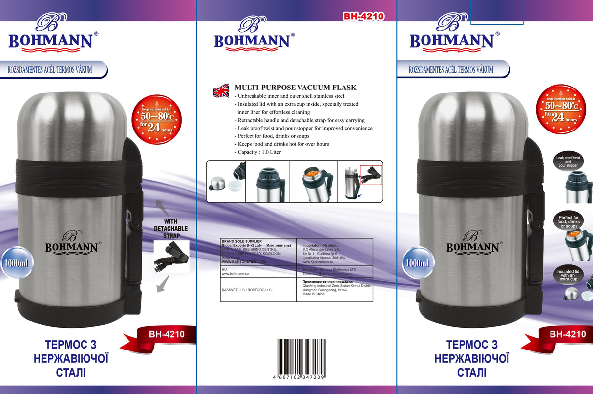 Bohmann Többfunkciós Vákumlombik 1000ml – BH-4210