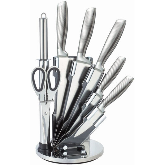 Bohmann BH-8008-08 8 Piece Stainless Steel Knife Set with Acrylic Stand