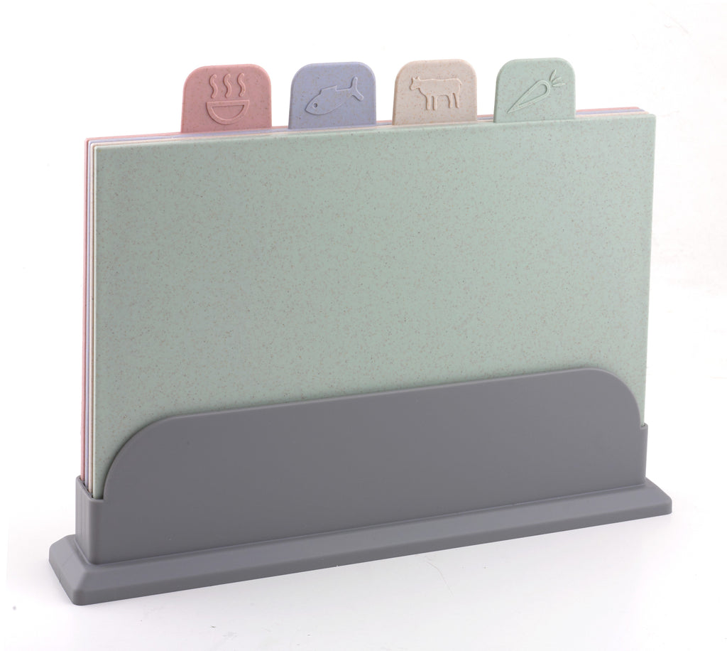 Bohmann BH-02-528 4-piece cutting board set with stand