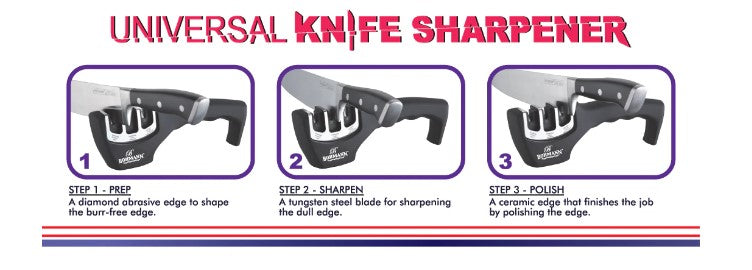 Bohmann Universal Knife Sharpener 3 In 1 - Bh-02-703