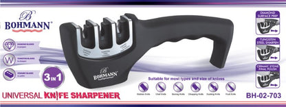Bohmann Universal Knife Sharpener 3 In 1 - Bh-02-703
