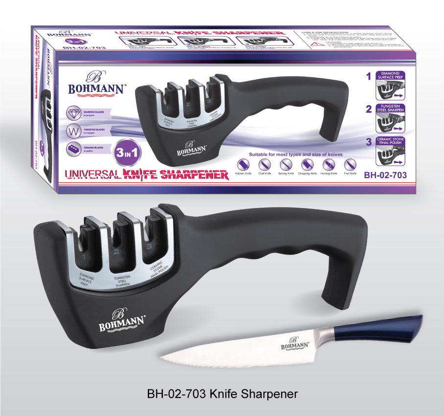 Bohmann Universal Knife Sharpener 3 In 1 - Bh-02-703