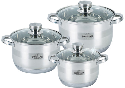 Bohmann BH-06-275 6-Piece Stainless Steel Cookware Set