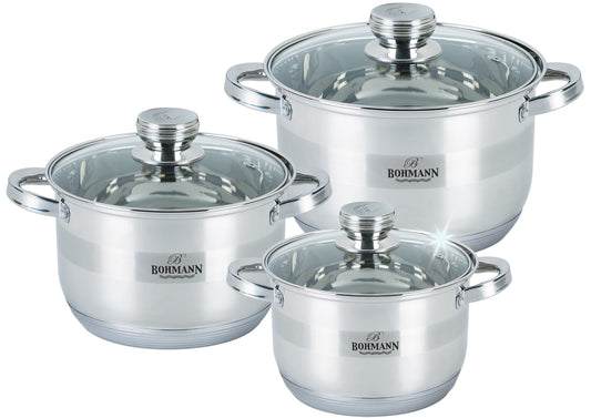 Bohmann BH-06-275 6-Piece Stainless Steel Cookware Set