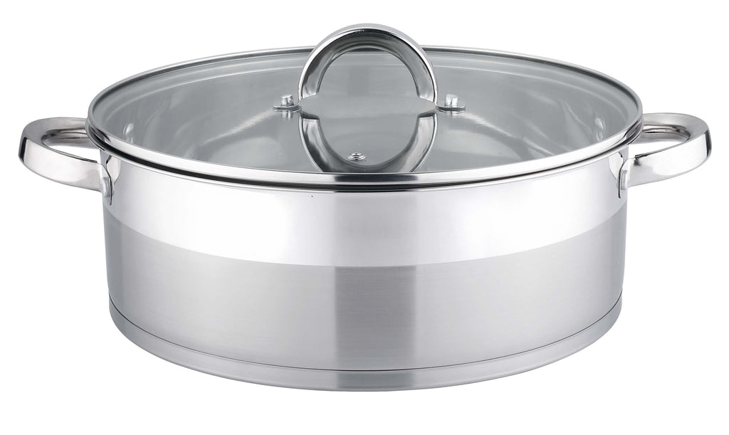 Bohmann BH-1024 stainless steel casserole with glass lid