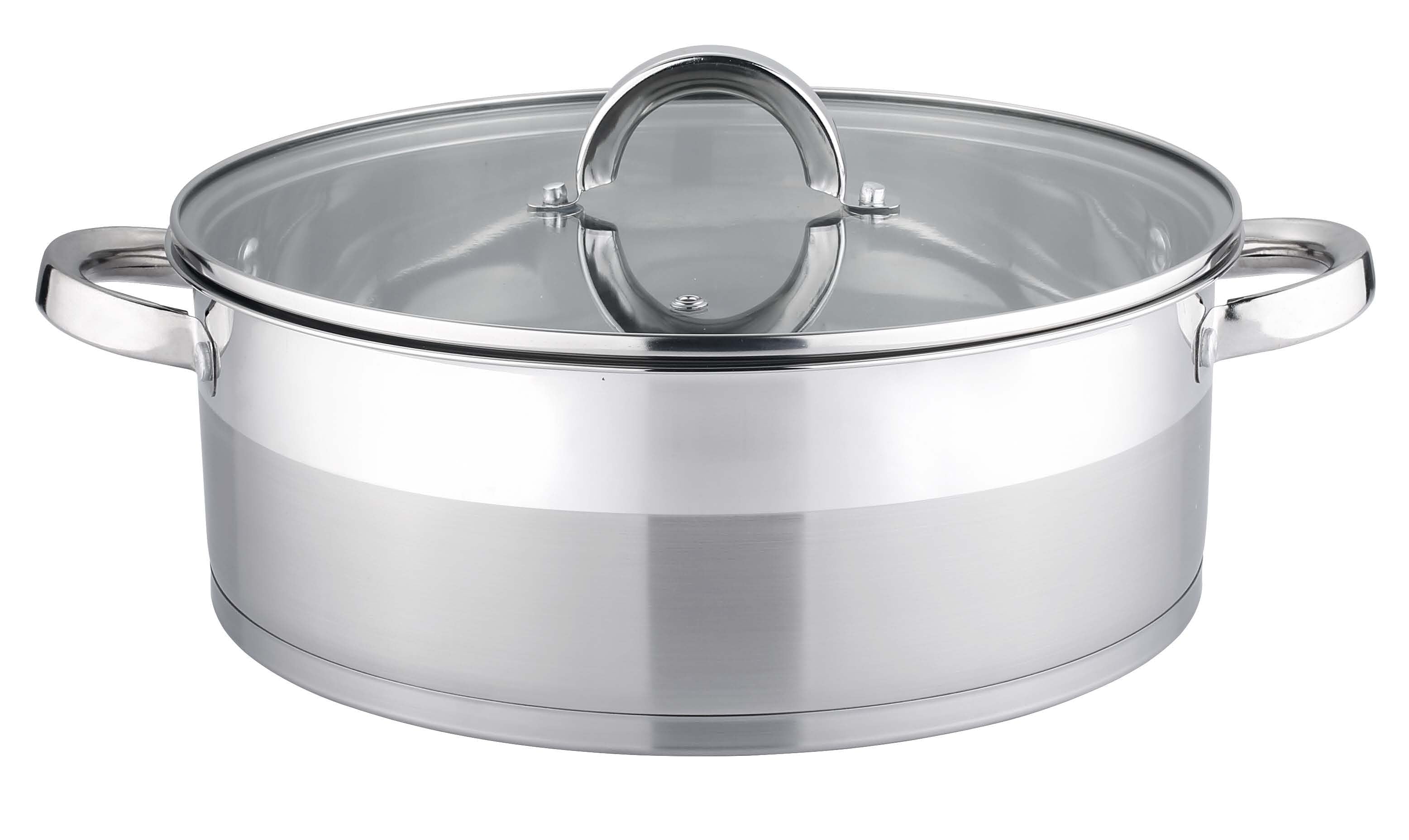 Bohmann BH-1024 stainless steel casserole with glass lid