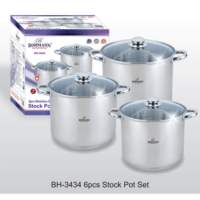 Bohmann BH-3434 stock pot set packaging