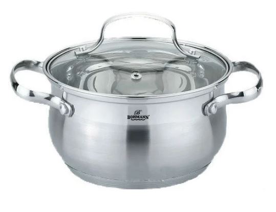 Set de 2 caserole cu capac de sticlă Bohmann BH-5114