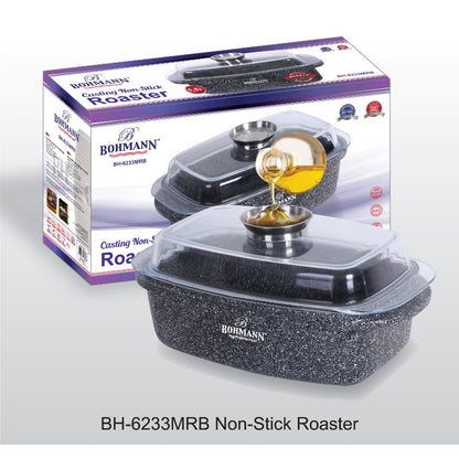 Bohmann BH-6233MRB tapadásmentes sütőedény üvegfedővel