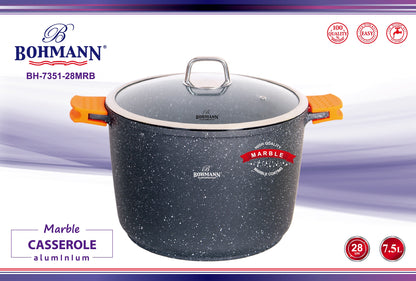 Bohmann BH-7351-28MRB Márványbevonatú Alumínium Lábas