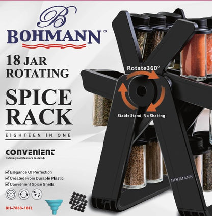 Bohmann BH-7863-18FL fűszertartó – 18 üveges forgó