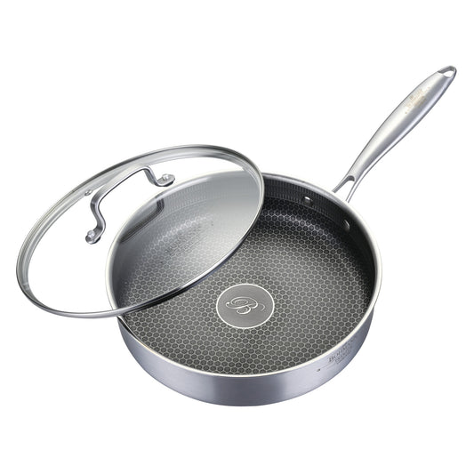 Bohmann Premium BP-4300 3 rétegű rozsdamentes acél mély serpenyő fedővel