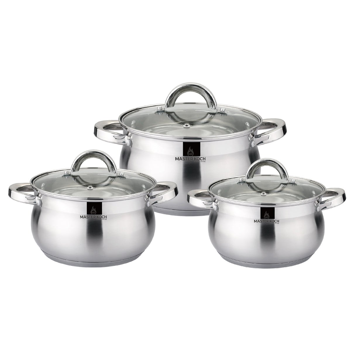 Set de 3 oale din oțel inoxidabil Master Koch MK 0615