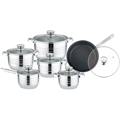 Master Koch MK1241-12 – 12 részes rozsdamentes acél edénykészlet