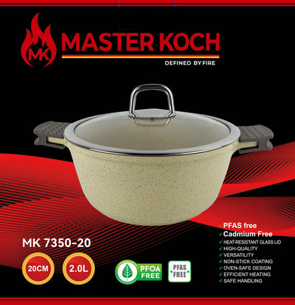 Master Koch 7350 BEIGE Casserole Pot with Lid