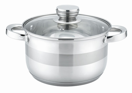 Rainstahl RS/CS 2700 Stainless Steel Casserole with Glass Lid (16/18/20/22/24cm)